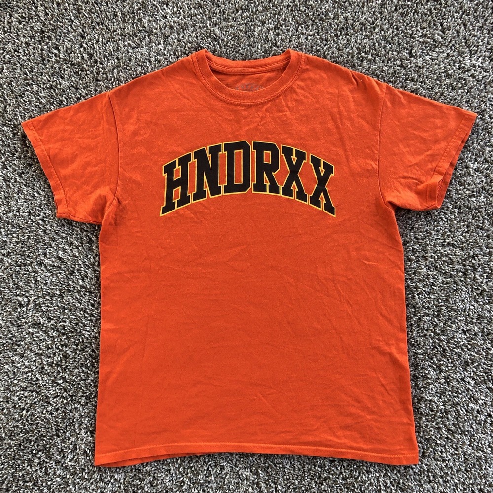 Freebandz Future Hendrix Hndrxx Shirt Men Size M Orange Rap Hip Hip Crewneck Tee